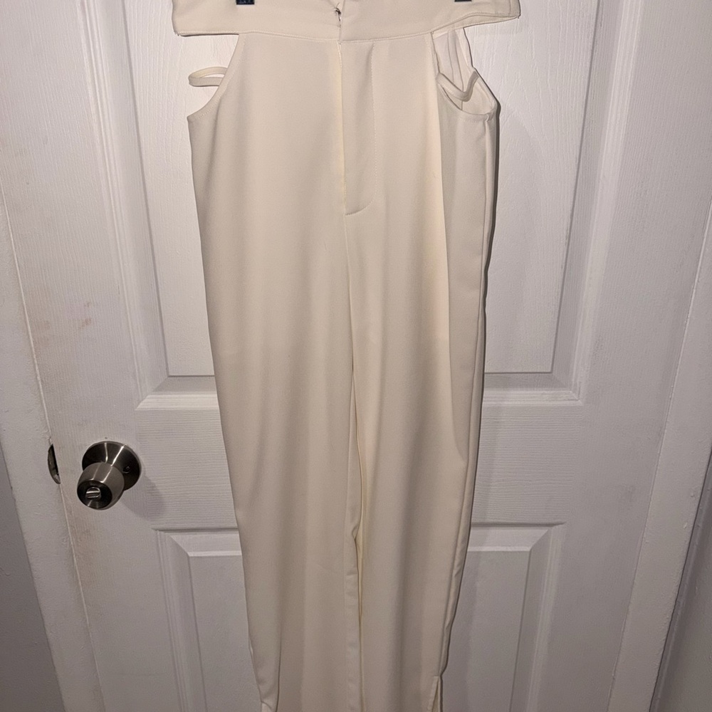 SHEIN Off-White Button-Up Shirt